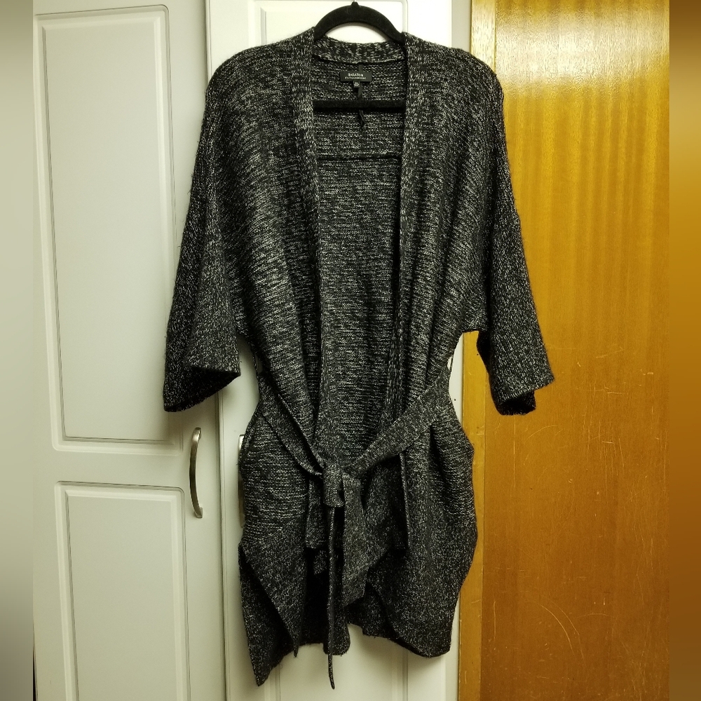 🍭🎄Babaton(Aritzia) Italian Mohair blended long belted open cardigan w pockets